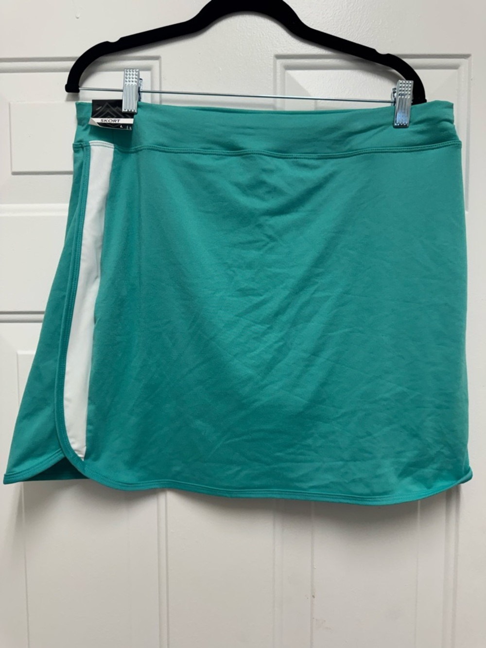 ZELOS Teal Athletic Skort with White Accent